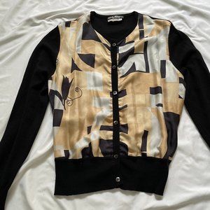 Salvatore Ferragamo Silk and Wool Lightweight Cardigan